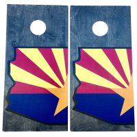 Arizonian cornhole board on white background