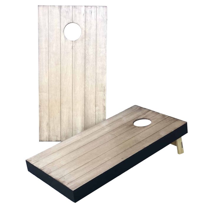 Panel Barn Wood cornhole board on white background
