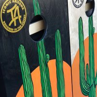 Iconic Arizona Saguaro Sunset Cornhole Boards - Image 2