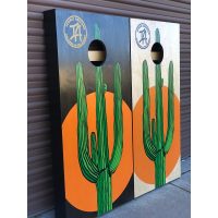 Iconic Arizona Saguaro Sunset Cornhole Boards - Image 3